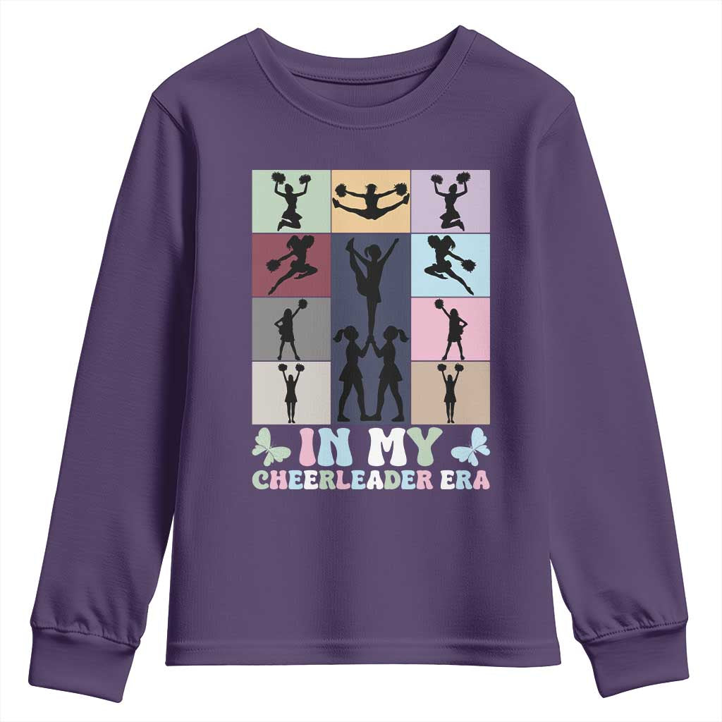 In My Cheer Mom Era Youth Sweatshirt Cheerleader Squad Fan Gift - Wonder Print Shop