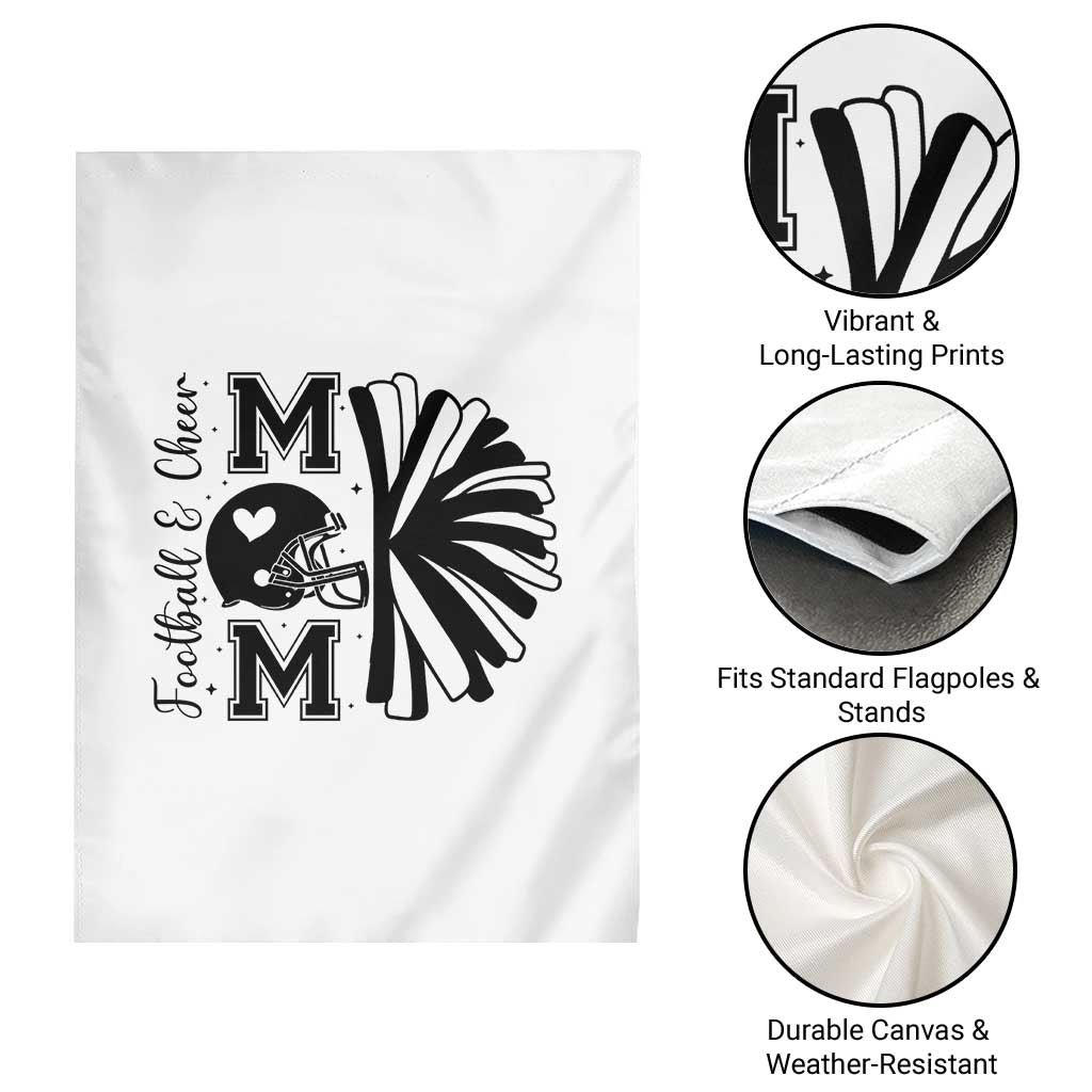 Proud Football And Cheer Mom Quote Garden Flag Gift For Sports Season - Wonder Print Shop
