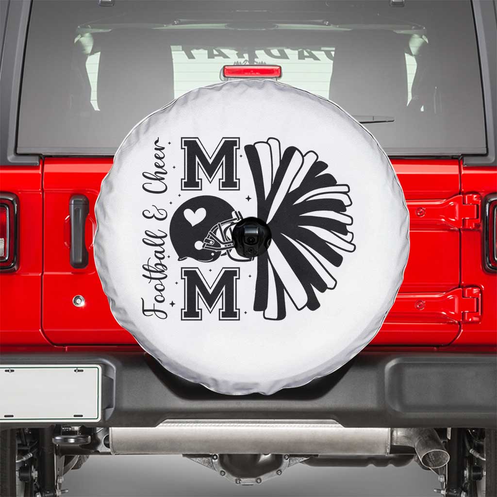 Proud Football And Cheer Mom Quote Spare Tire Cover Gift For Sports Season - Wonder Print Shop