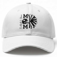 Proud Football And Cheer Mom Quote Baseball Cap Gift For Sports Season
