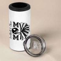 Proud Football And Cheer Mom Quote 4 in 1 Can Cooler Tumbler Gift For Sports Season - Wonder Print Shop