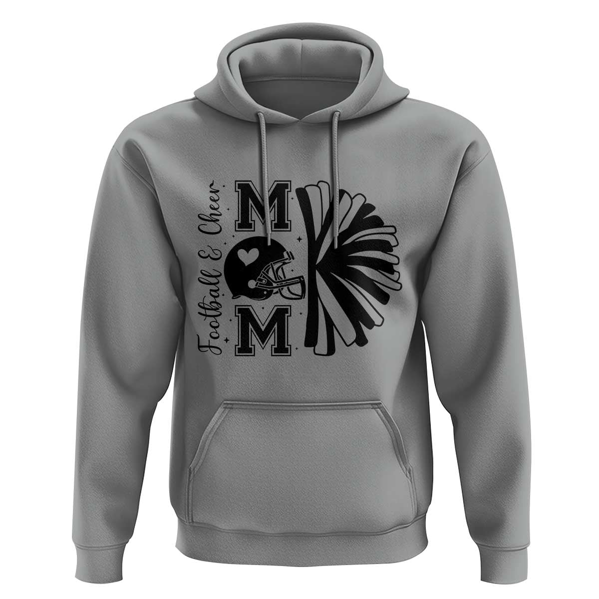 Proud Football And Cheer Mom Quote Hoodie Gift For Sports Season - Wonder Print Shop