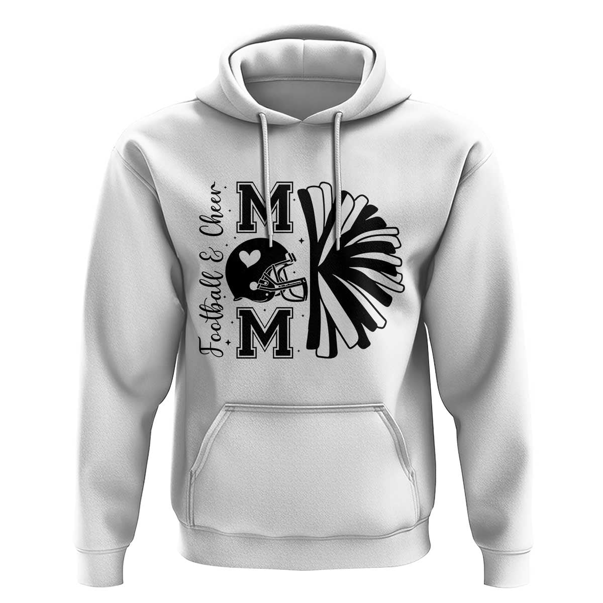 Proud Football And Cheer Mom Quote Hoodie Gift For Sports Season - Wonder Print Shop