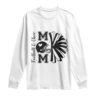 Proud Football And Cheer Mom Quote Long Sleeve Shirt Gift For Sports Season - Wonder Print Shop