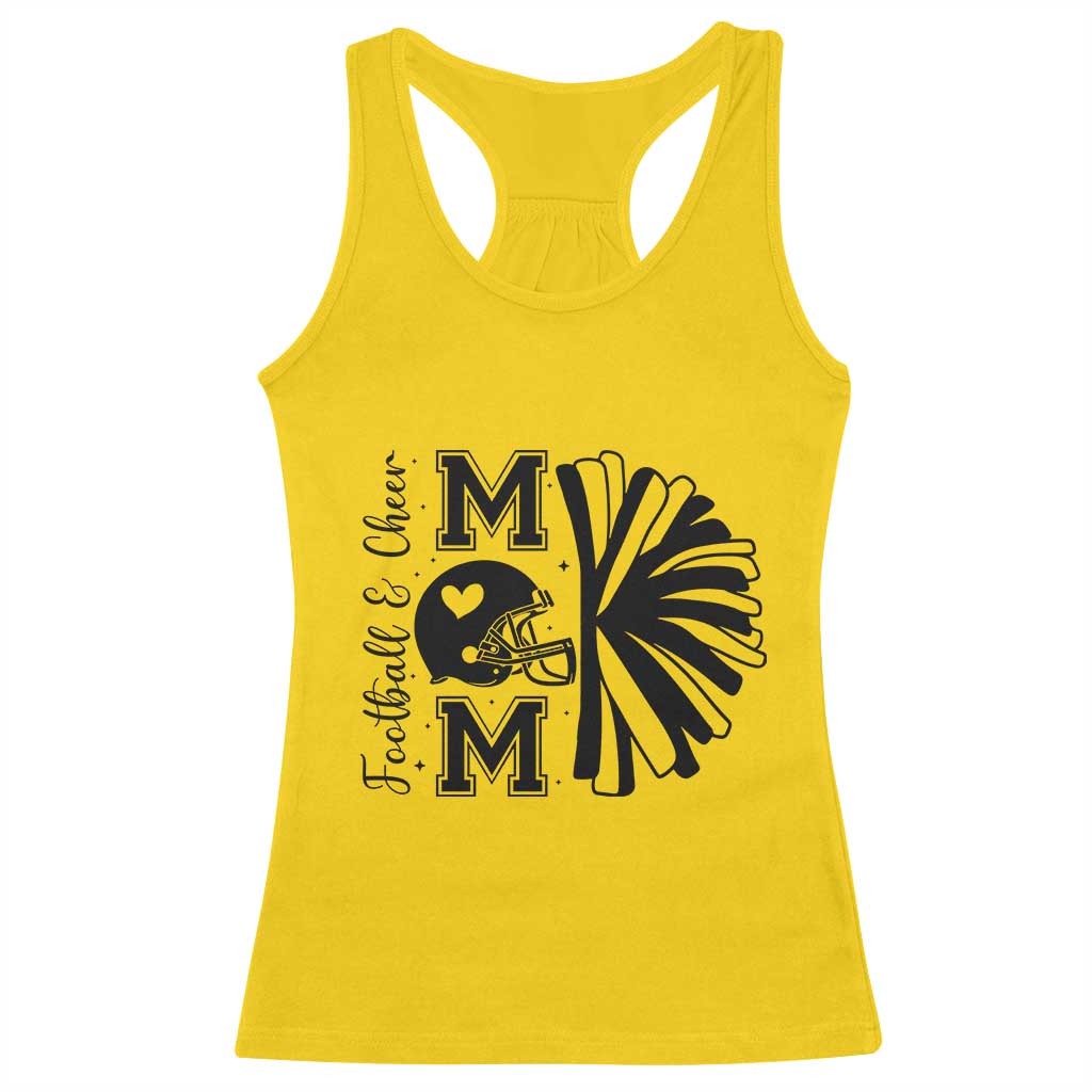 Proud Football And Cheer Mom Quote Racerback Tank Top Gift For Sports Season - Wonder Print Shop
