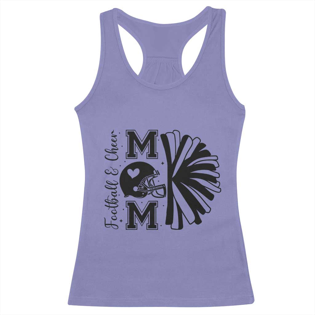 Proud Football And Cheer Mom Quote Racerback Tank Top Gift For Sports Season - Wonder Print Shop