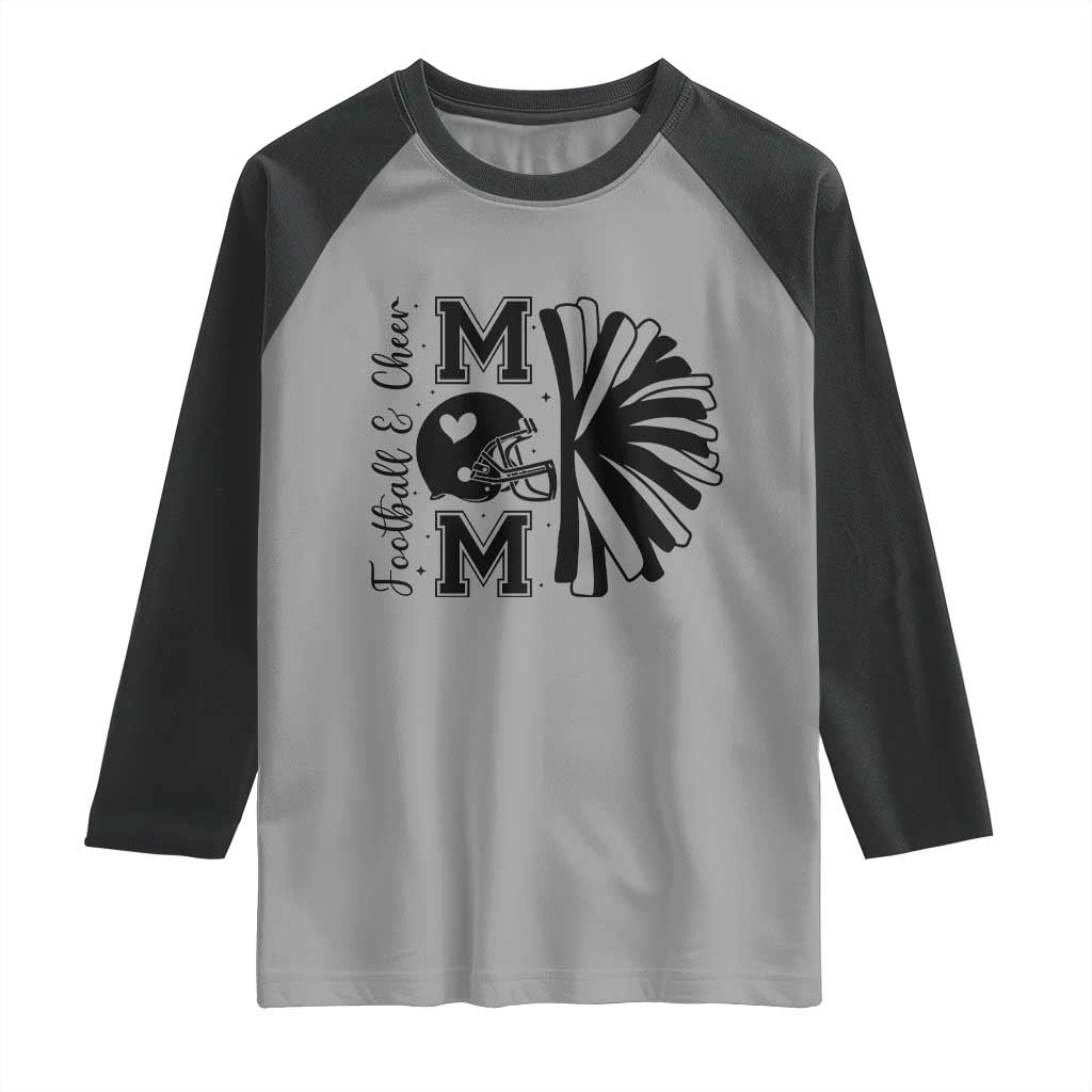 Proud Football And Cheer Mom Quote Raglan Shirt Gift For Sports Season - Wonder Print Shop