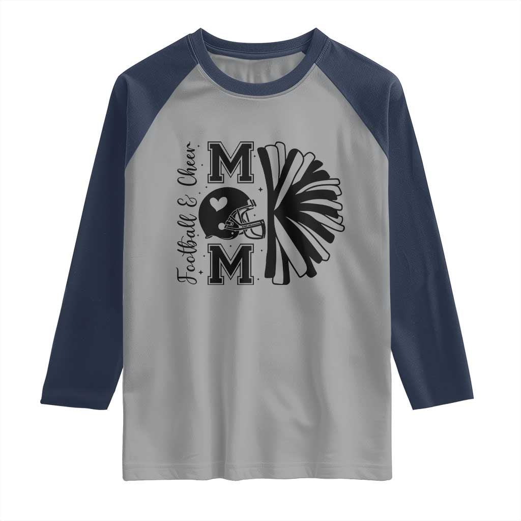 Proud Football And Cheer Mom Quote Raglan Shirt Gift For Sports Season - Wonder Print Shop
