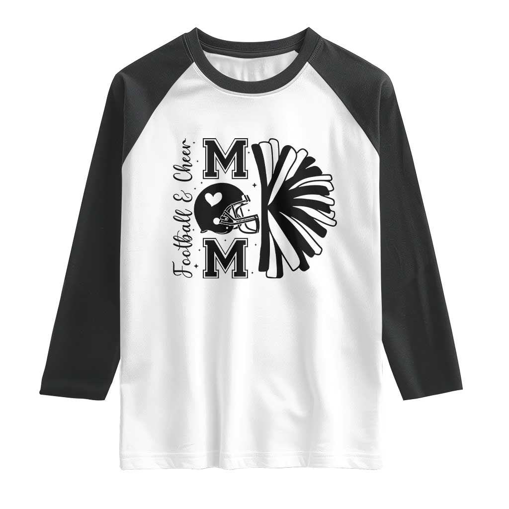 Proud Football And Cheer Mom Quote Raglan Shirt Gift For Sports Season - Wonder Print Shop