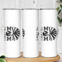 Proud Football And Cheer Mom Quote Skinny Tumbler Gift For Sports Season - Wonder Print Shop