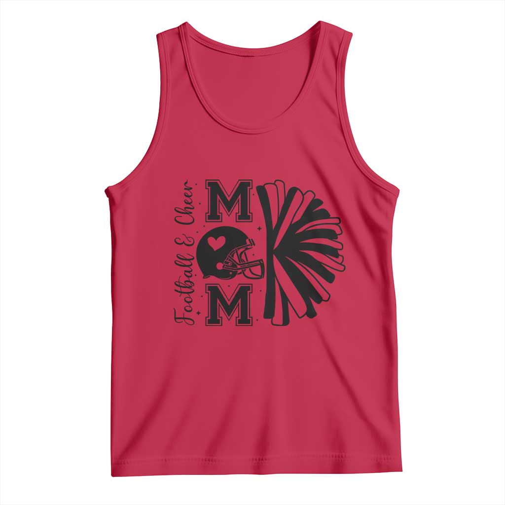 Proud Football And Cheer Mom Quote Tank Top Gift For Sports Season - Wonder Print Shop