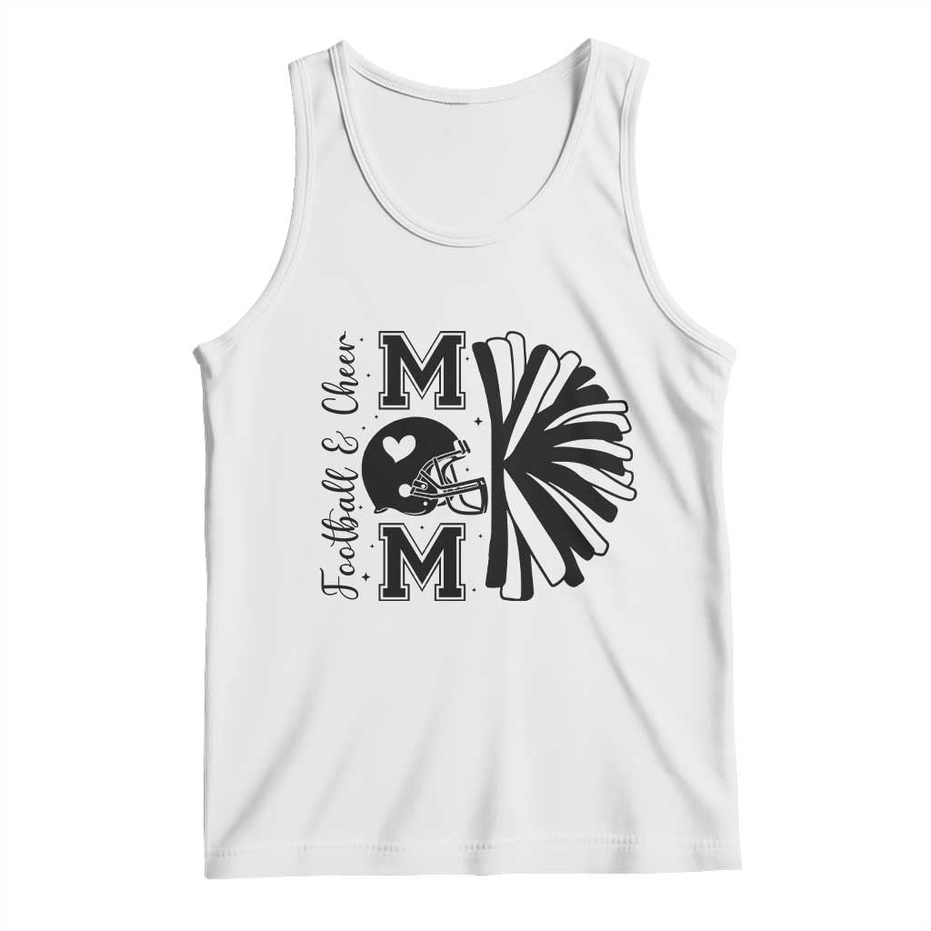 Proud Football And Cheer Mom Quote Tank Top Gift For Sports Season - Wonder Print Shop