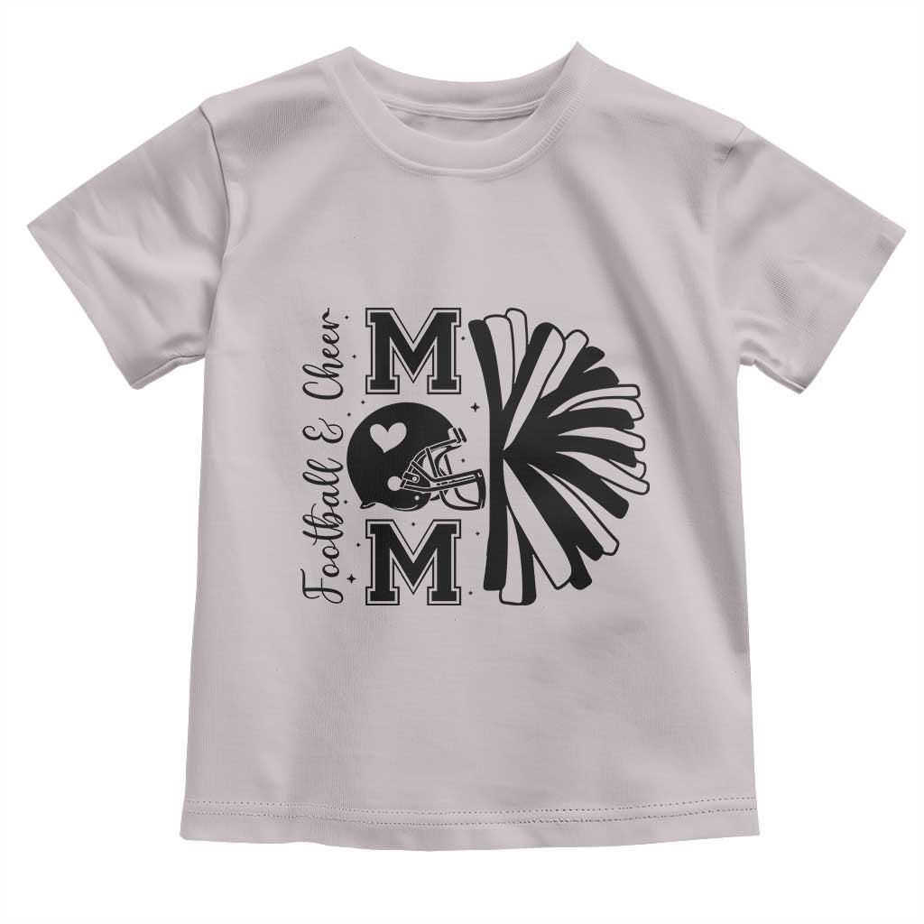 Proud Football And Cheer Mom Quote Toddler T Shirt Gift For Sports Season - Wonder Print Shop