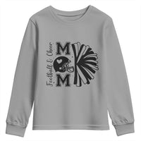 Proud Football And Cheer Mom Quote Youth Sweatshirt Gift For Sports Season - Wonder Print Shop