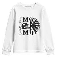 Proud Football And Cheer Mom Quote Youth Sweatshirt Gift For Sports Season - Wonder Print Shop