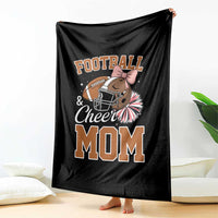 Funny Football And Cheer Mom Quote Throw Blanket Sports Season Gift - Wonder Print Shop