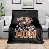 Funny Football And Cheer Mom Quote Throw Blanket Sports Season Gift - Wonder Print Shop