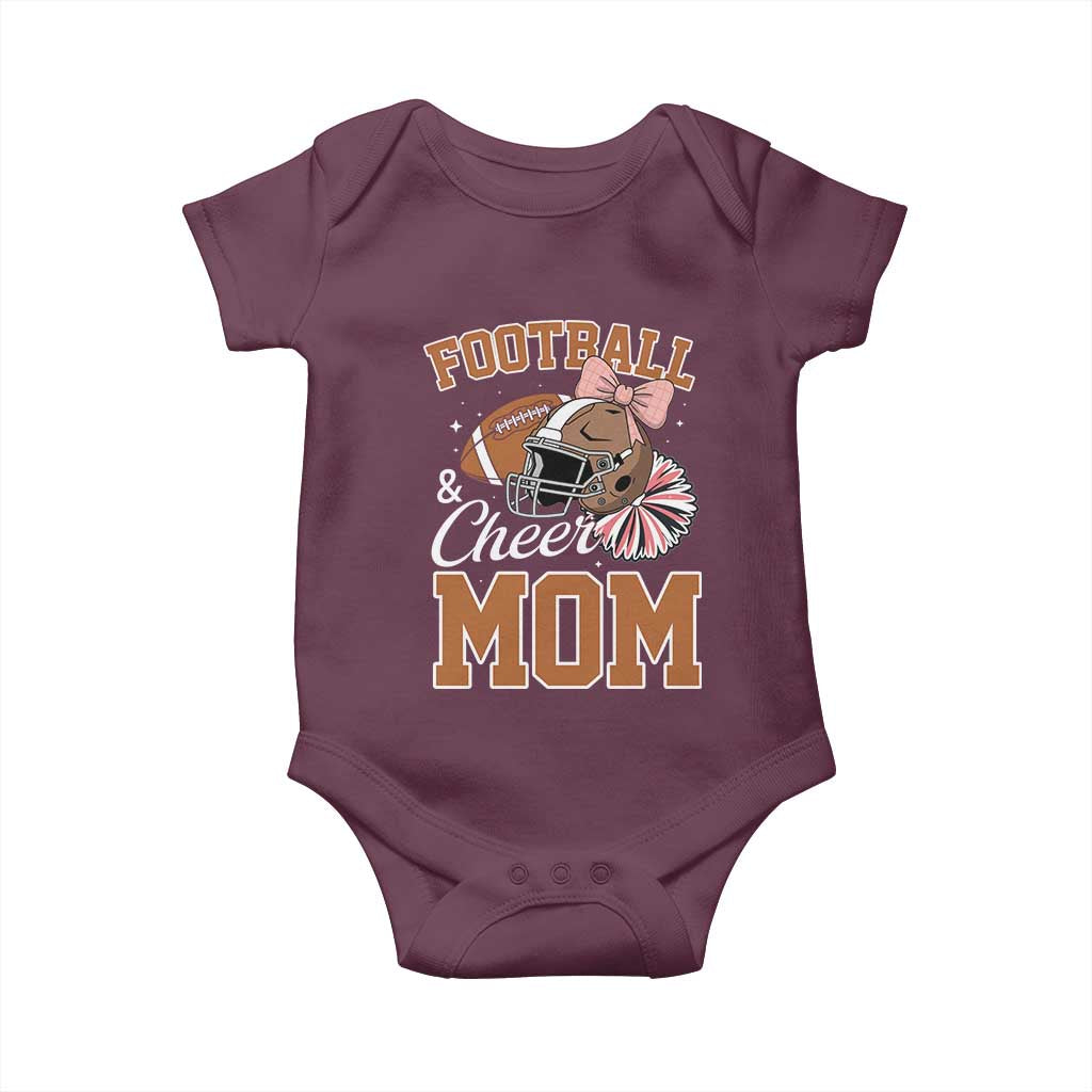 Funny Football And Cheer Mom Quote Baby Onesie Sports Season Gift - Wonder Print Shop