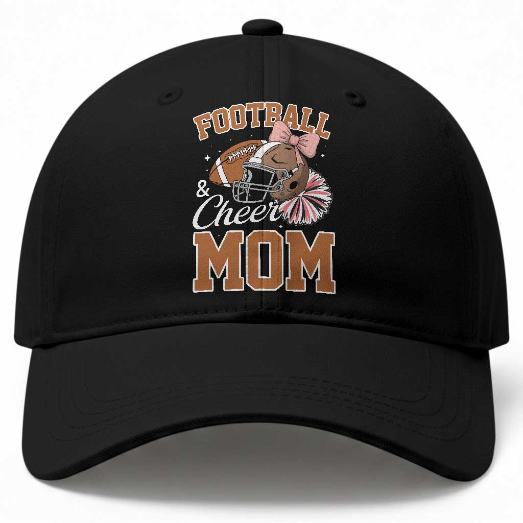 Funny Football And Cheer Mom Quote Baseball Cap Sports Season Gift