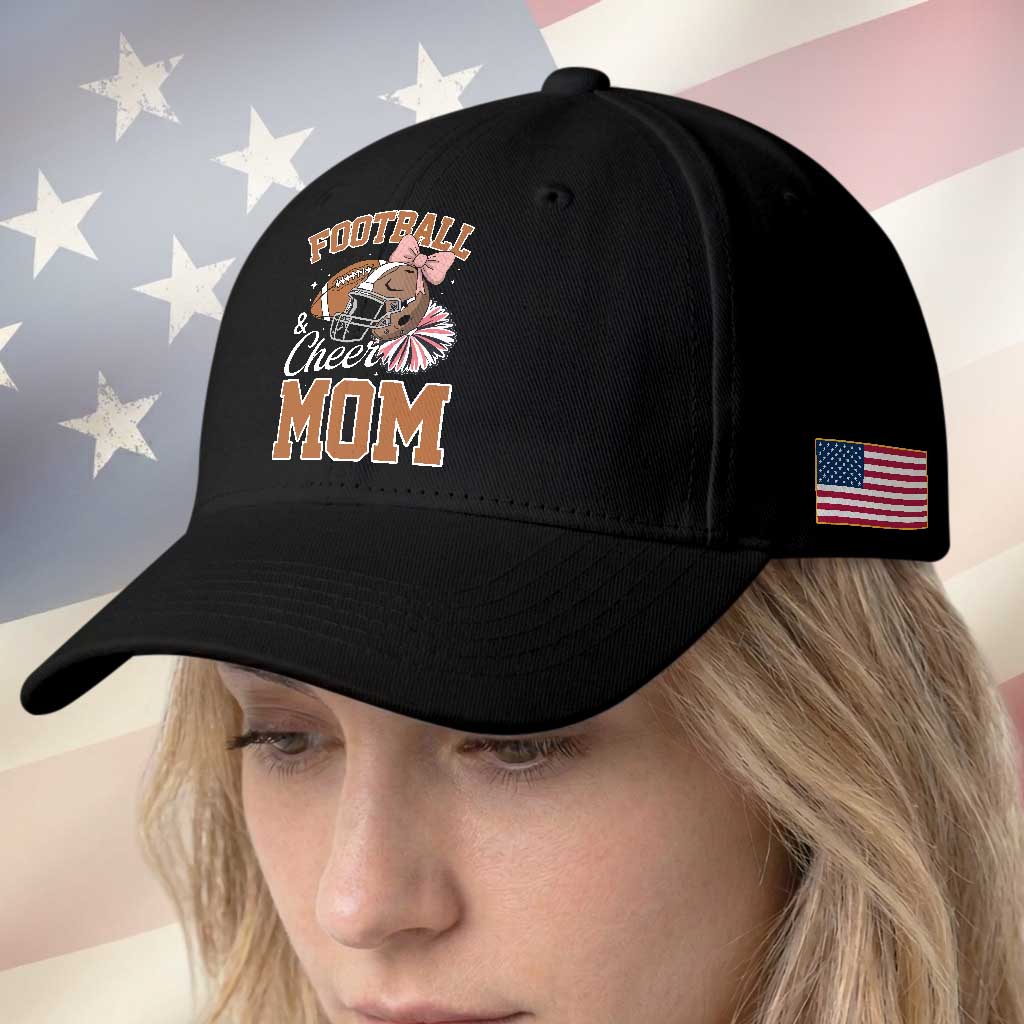Funny Football And Cheer Mom Quote Baseball Cap Sports Season Gift