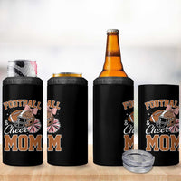 Funny Football And Cheer Mom Quote 4 in 1 Can Cooler Tumbler Sports Season Gift - Wonder Print Shop