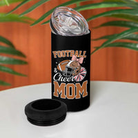 Funny Football And Cheer Mom Quote 4 in 1 Can Cooler Tumbler Sports Season Gift - Wonder Print Shop