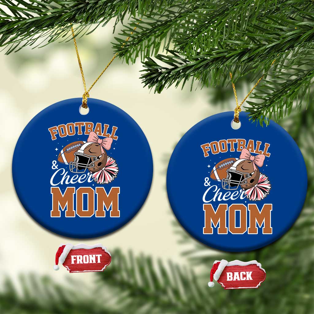 Funny Football And Cheer Mom Quote Ceramic Ornament Sports Season Gift - Wonder Print Shop