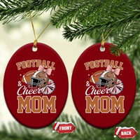 Funny Football And Cheer Mom Quote Ceramic Ornament Sports Season Gift - Wonder Print Shop