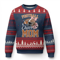 Funny Football And Cheer Mom Quote Ugly Christmas Sweater Sports Season Gift - Wonder Print Shop