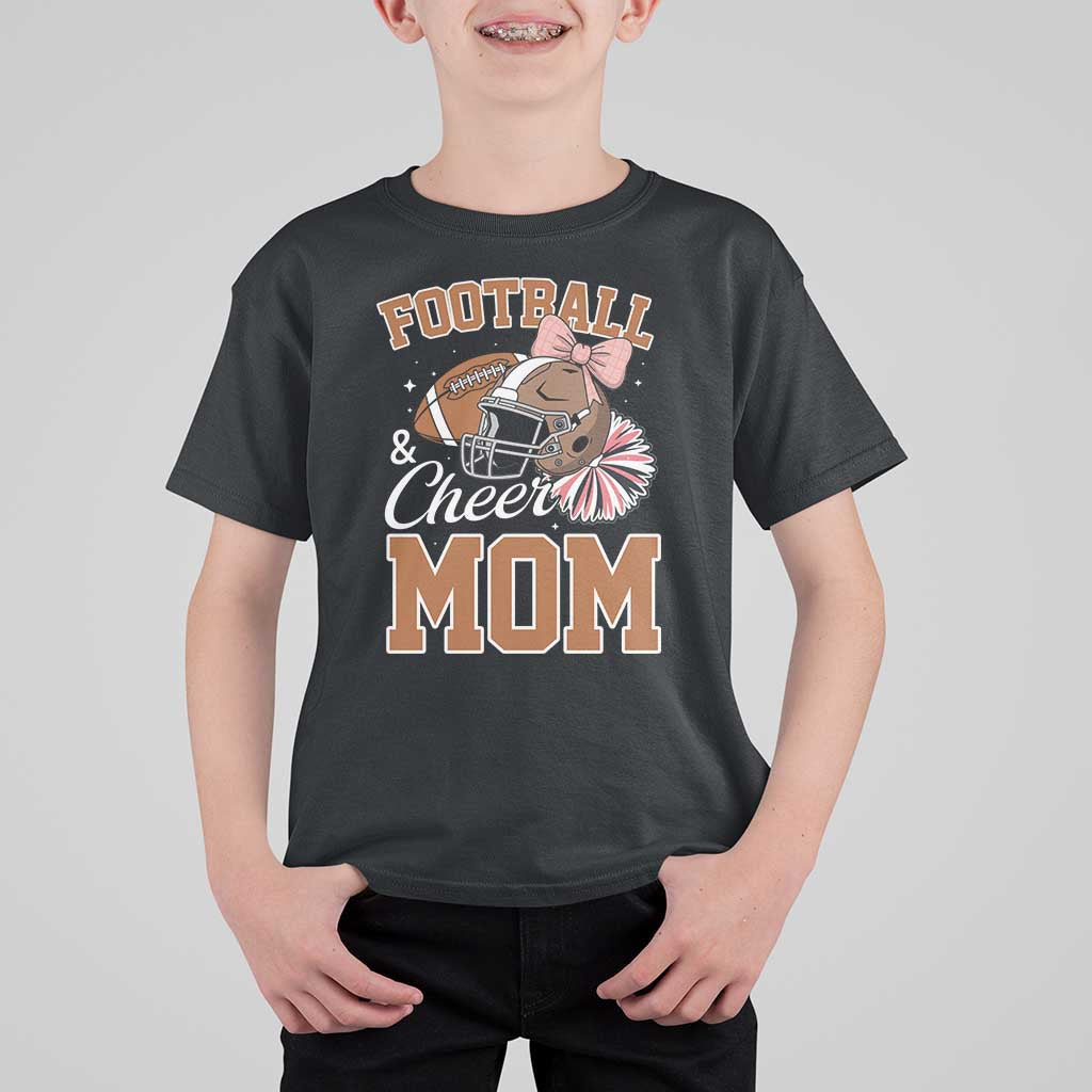 Funny Football And Cheer Mom Quote T Shirt For Kid Sports Season Gift - Wonder Print Shop