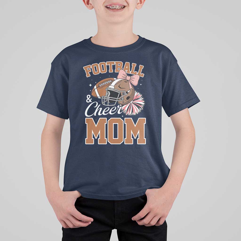 Funny Football And Cheer Mom Quote T Shirt For Kid Sports Season Gift - Wonder Print Shop