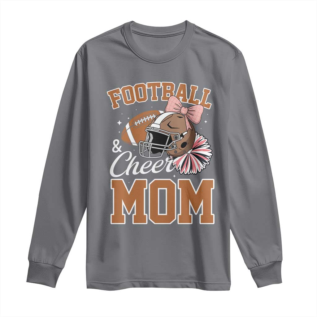 Funny Football And Cheer Mom Quote Long Sleeve Shirt Sports Season Gift - Wonder Print Shop