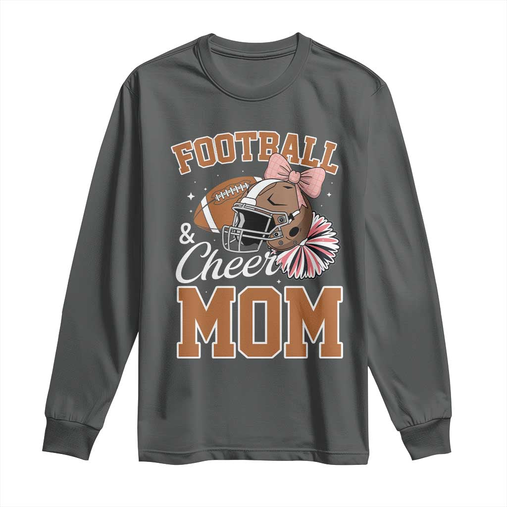 Funny Football And Cheer Mom Quote Long Sleeve Shirt Sports Season Gift - Wonder Print Shop