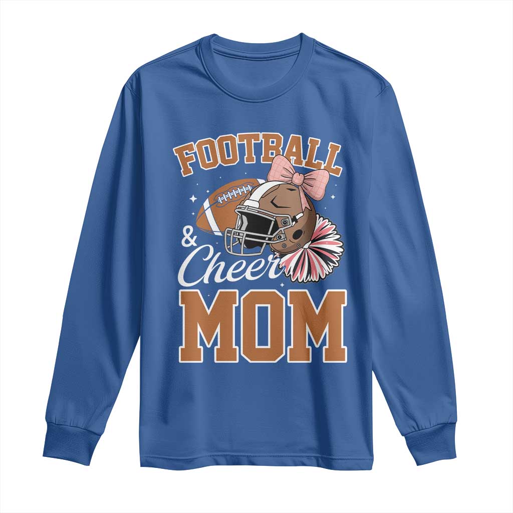 Funny Football And Cheer Mom Quote Long Sleeve Shirt Sports Season Gift - Wonder Print Shop