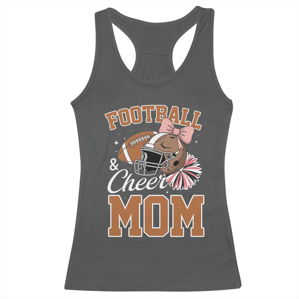 Funny Football And Cheer Mom Quote Racerback Tank Top Sports Season Gift - Wonder Print Shop