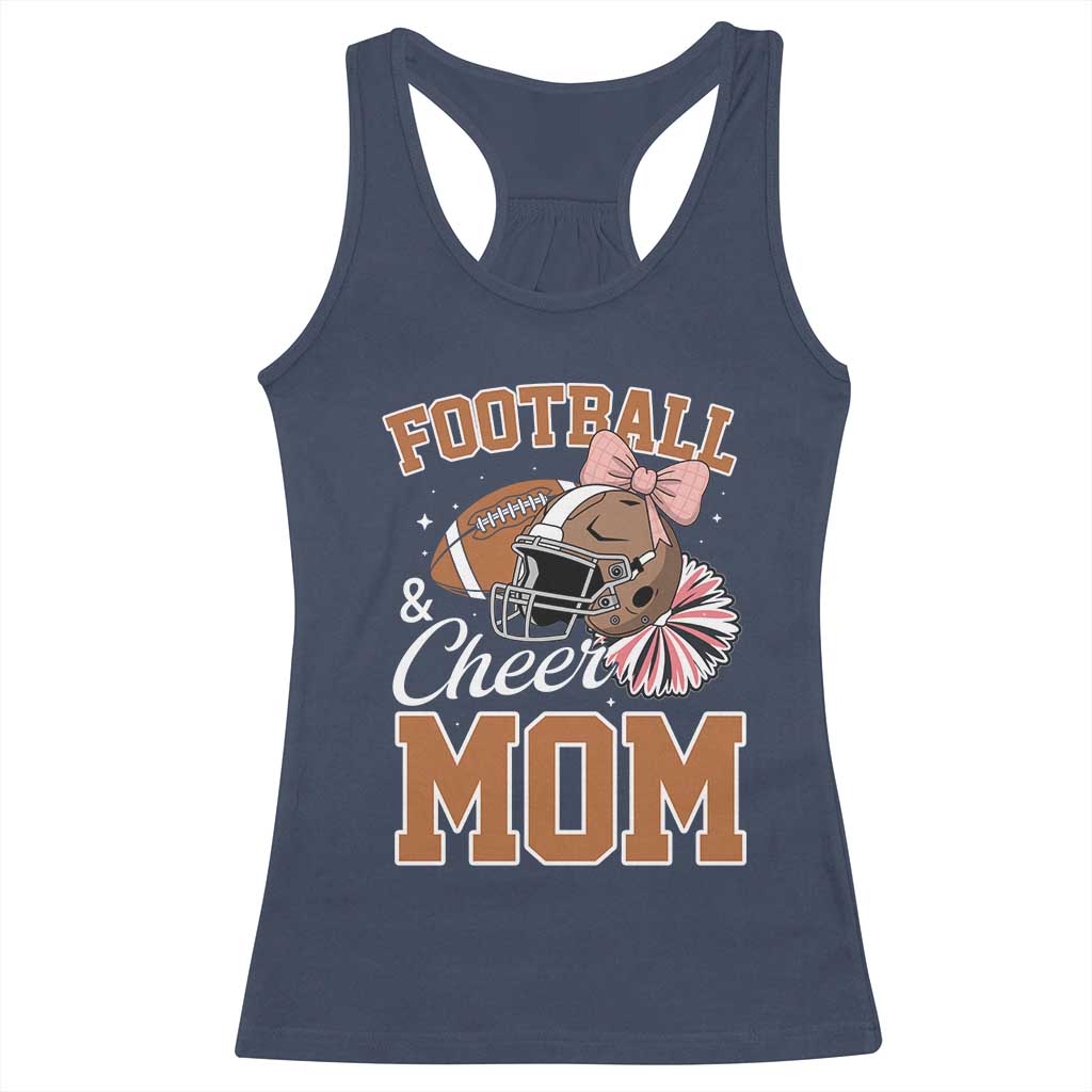Funny Football And Cheer Mom Quote Racerback Tank Top Sports Season Gift - Wonder Print Shop