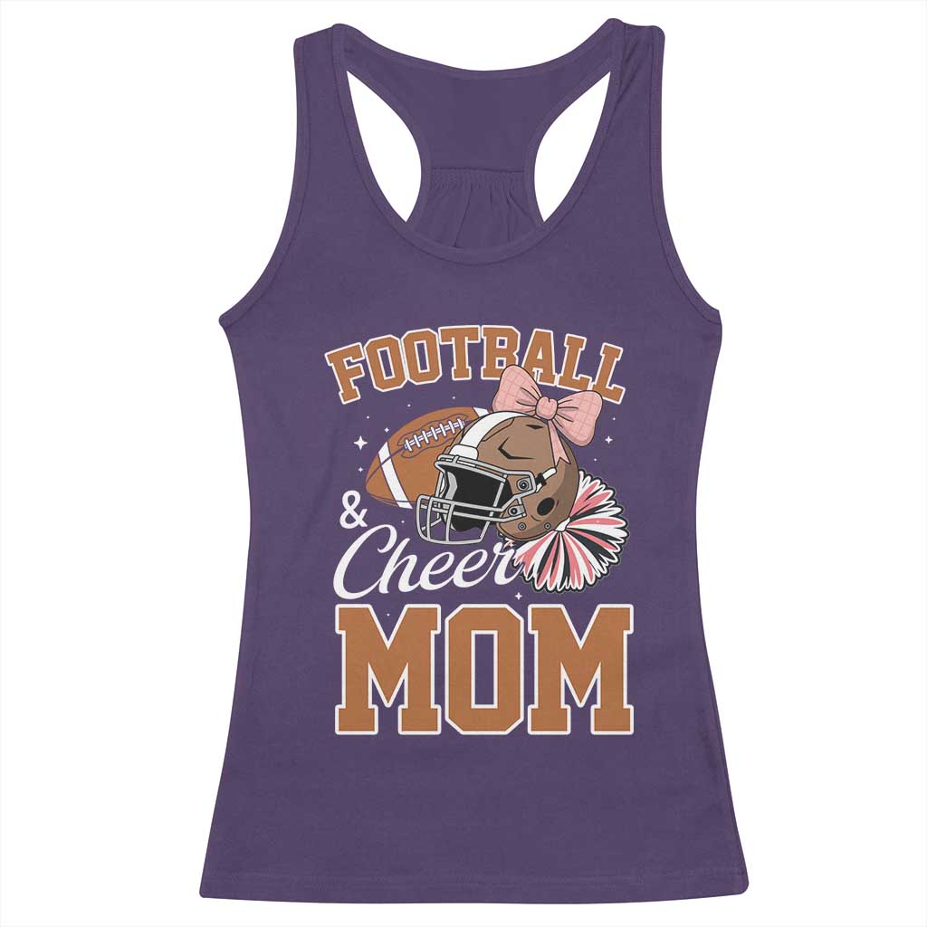Funny Football And Cheer Mom Quote Racerback Tank Top Sports Season Gift - Wonder Print Shop