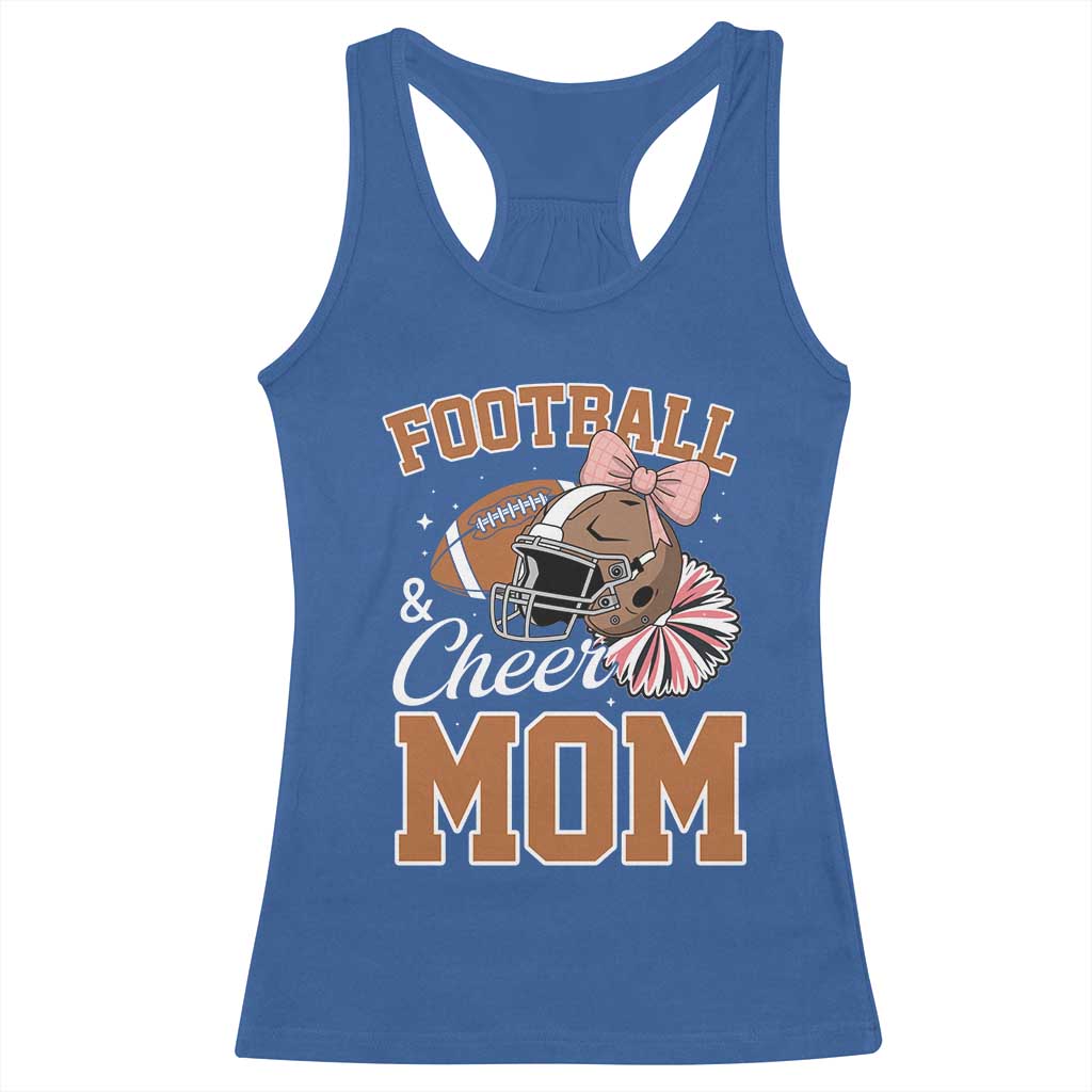 Funny Football And Cheer Mom Quote Racerback Tank Top Sports Season Gift - Wonder Print Shop