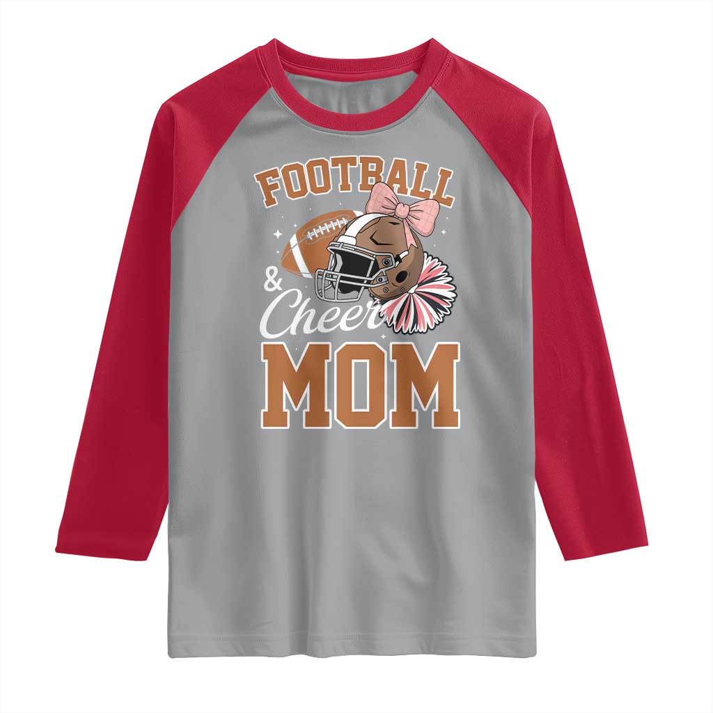 Funny Football And Cheer Mom Quote Raglan Shirt Sports Season Gift - Wonder Print Shop