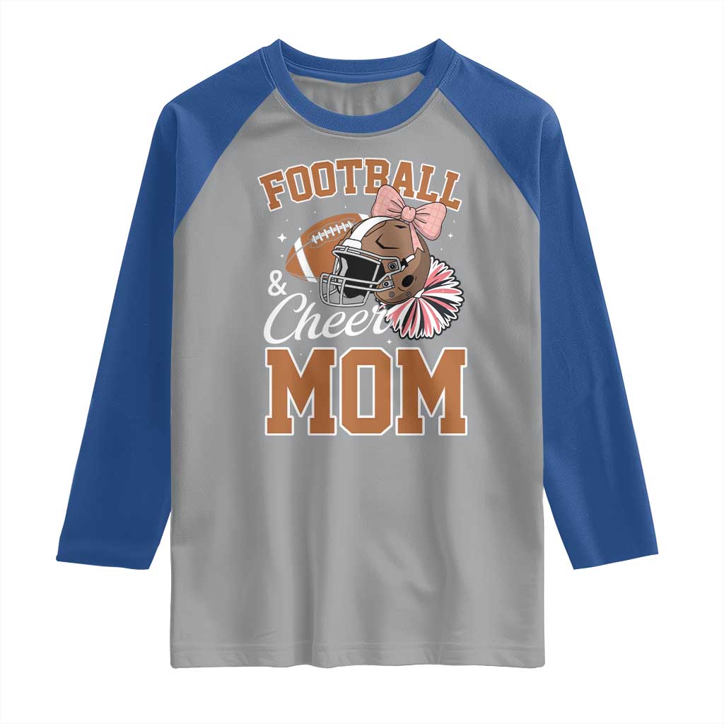Funny Football And Cheer Mom Quote Raglan Shirt Sports Season Gift - Wonder Print Shop