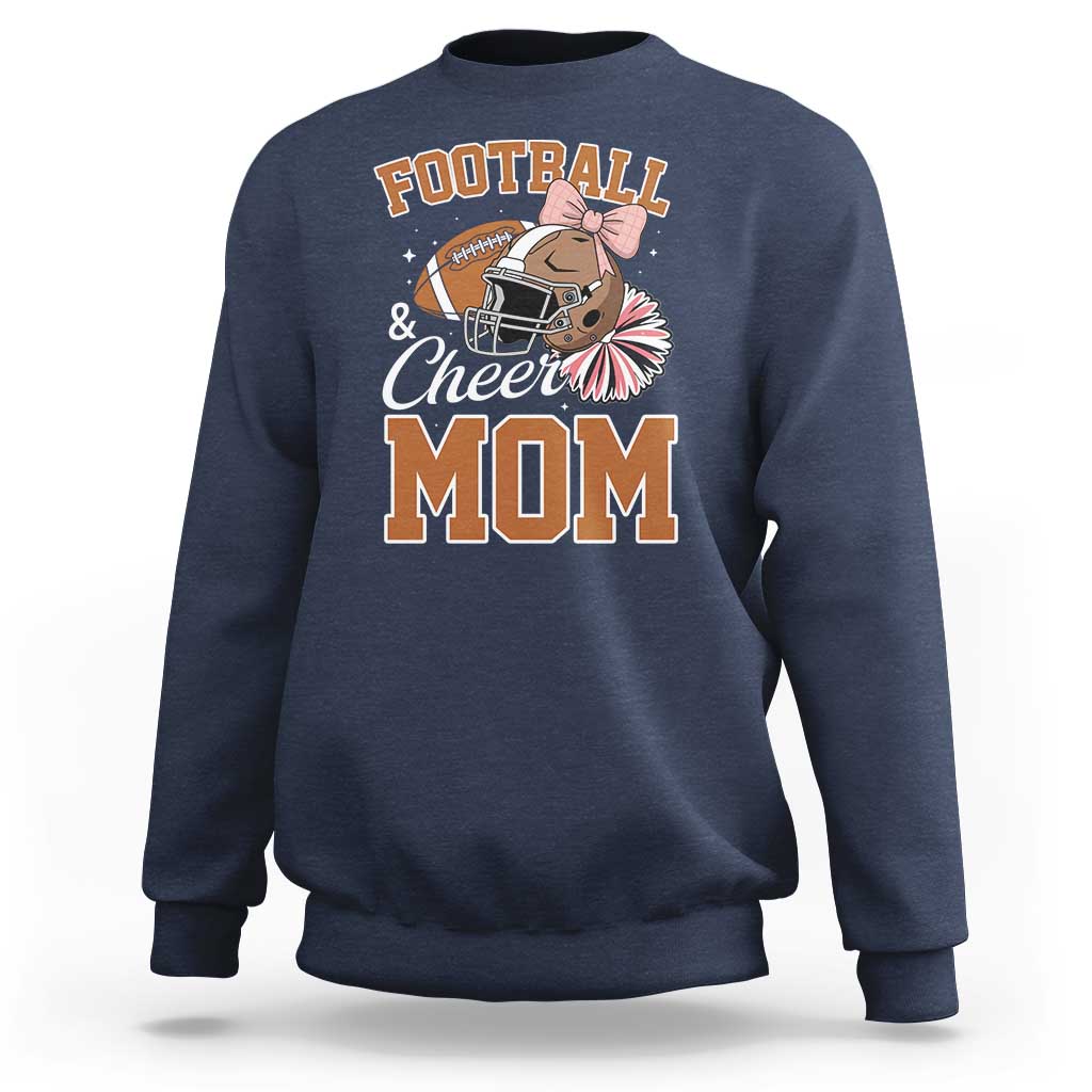 Funny Football And Cheer Mom Quote Sweatshirt Sports Season Gift - Wonder Print Shop