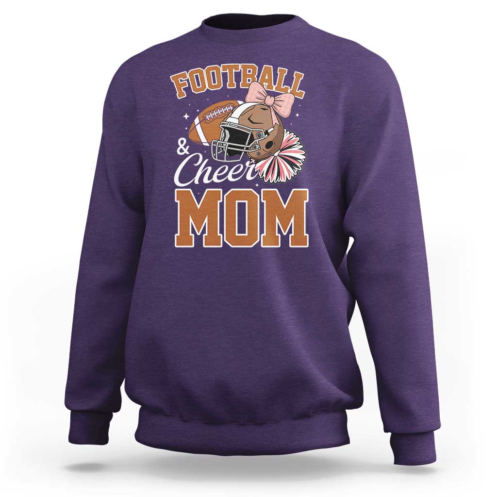 Funny Football And Cheer Mom Quote Sweatshirt Sports Season Gift - Wonder Print Shop