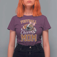Funny Football And Cheer Mom Quote T Shirt For Women Sports Season Gift - Wonder Print Shop