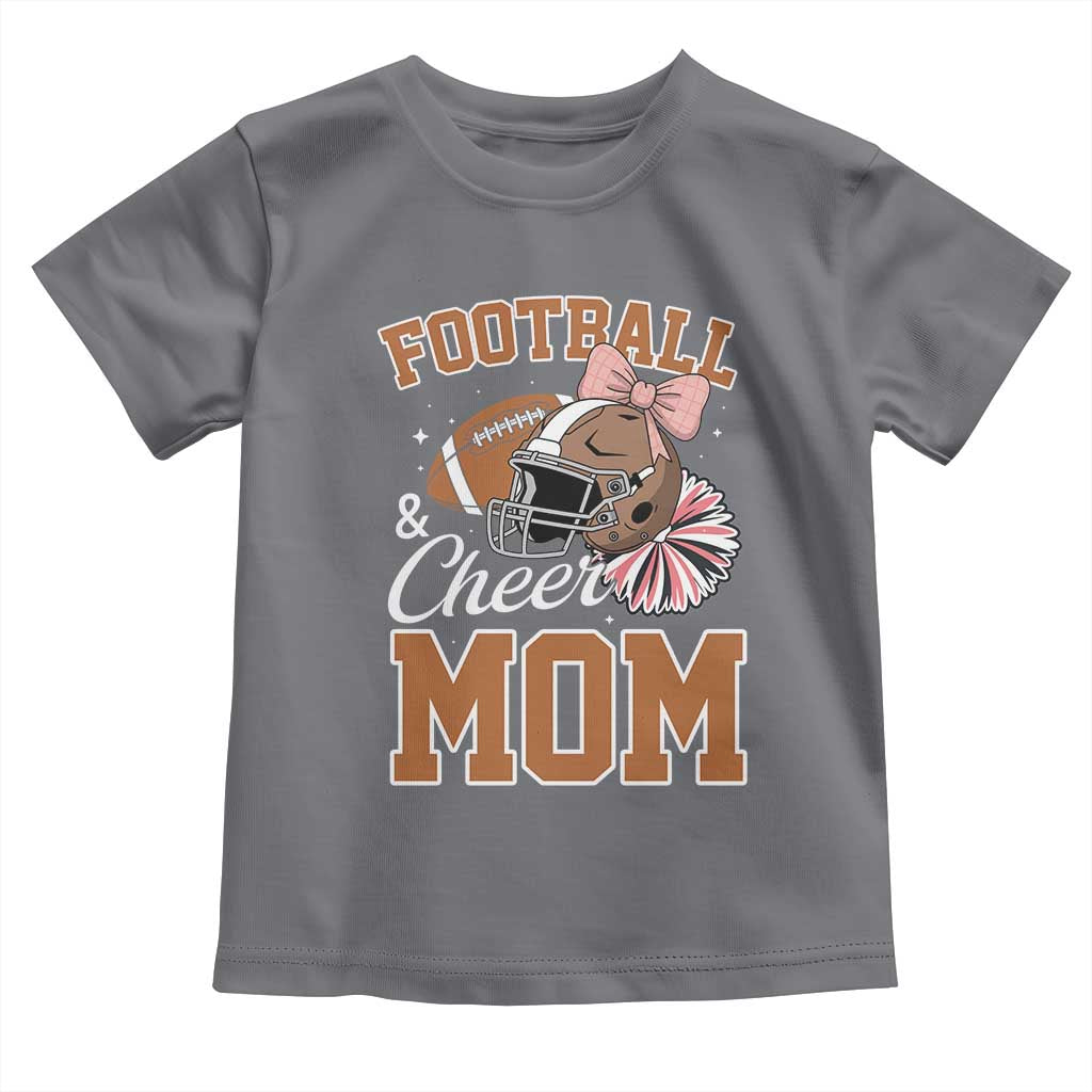 Funny Football And Cheer Mom Quote Toddler T Shirt Sports Season Gift - Wonder Print Shop