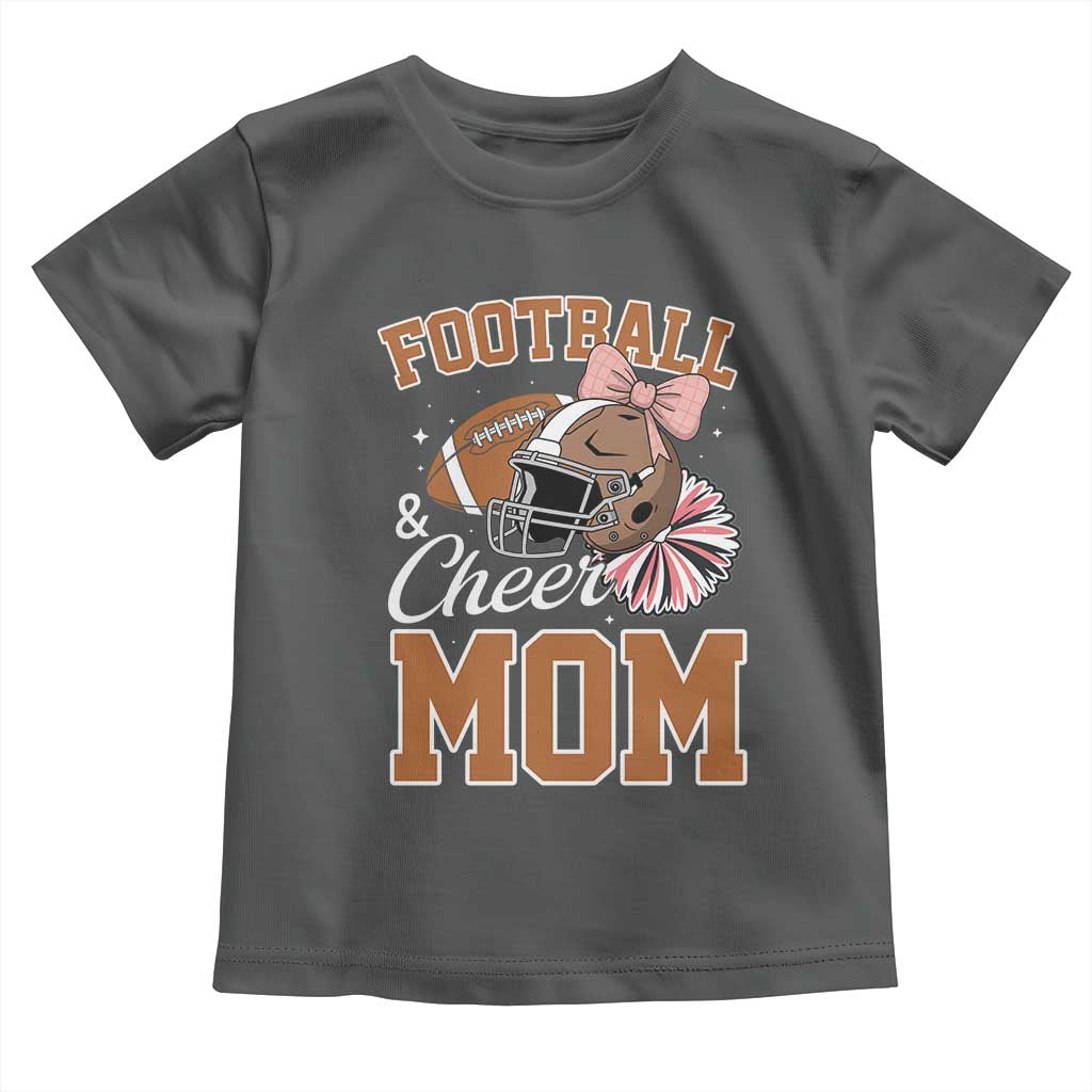 Funny Football And Cheer Mom Quote Toddler T Shirt Sports Season Gift - Wonder Print Shop