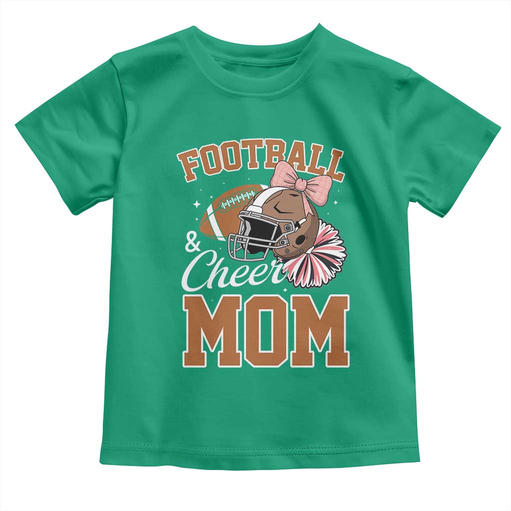 Funny Football And Cheer Mom Quote Toddler T Shirt Sports Season Gift - Wonder Print Shop