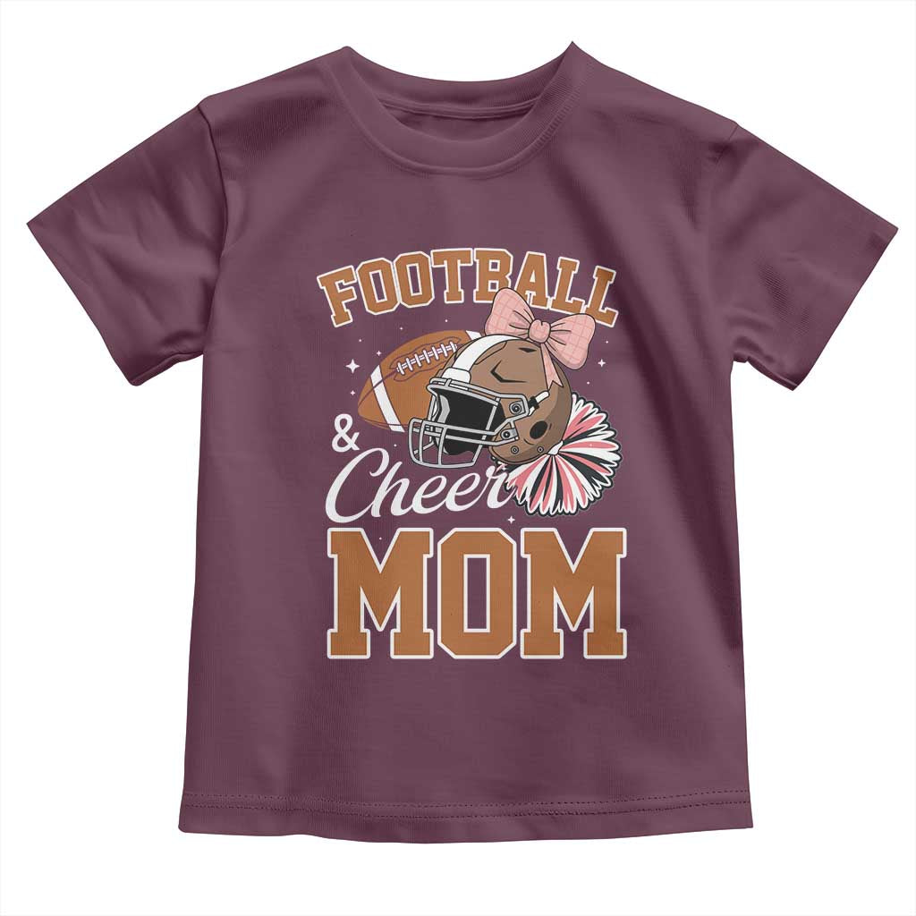 Funny Football And Cheer Mom Quote Toddler T Shirt Sports Season Gift - Wonder Print Shop