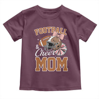 Funny Football And Cheer Mom Quote Toddler T Shirt Sports Season Gift - Wonder Print Shop