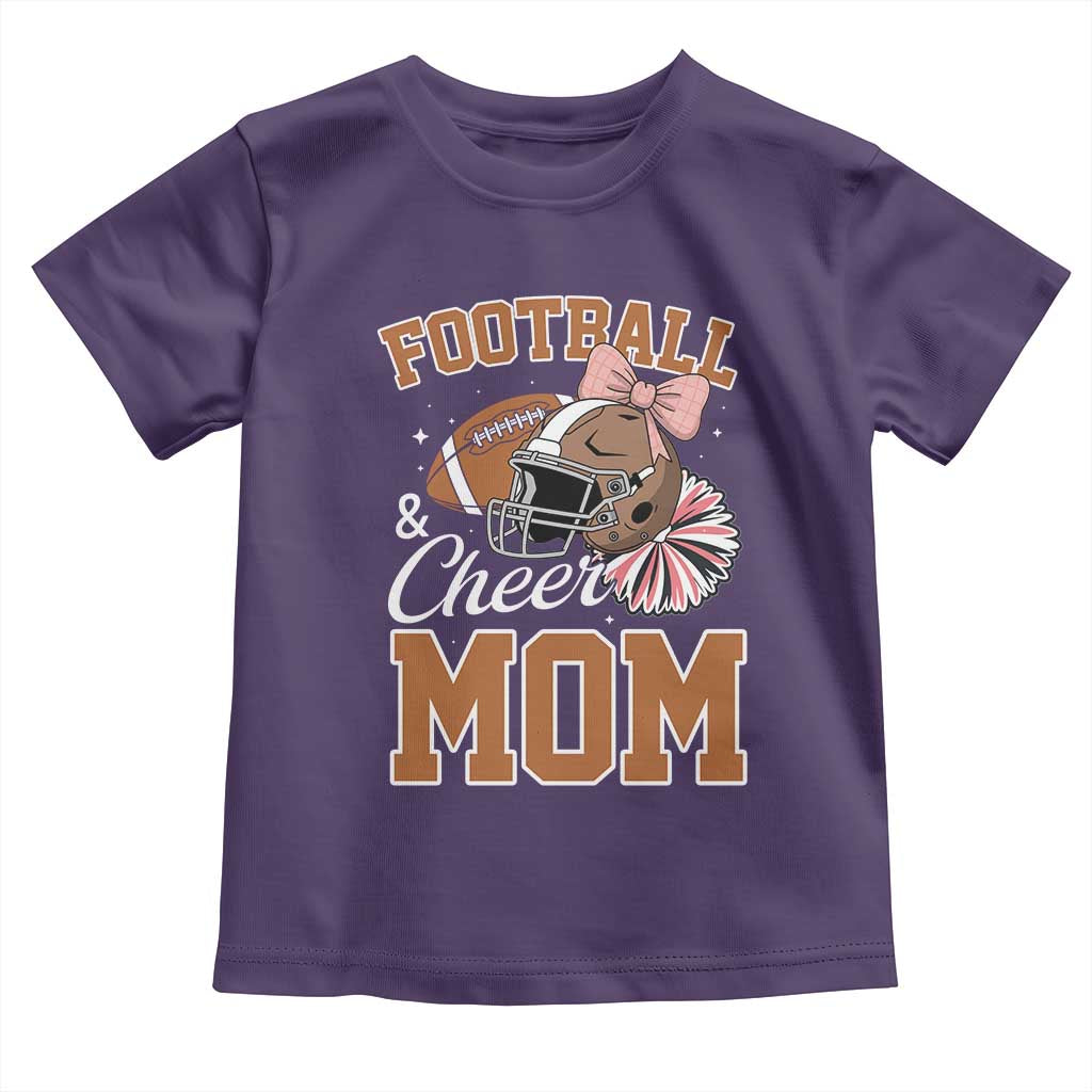 Funny Football And Cheer Mom Quote Toddler T Shirt Sports Season Gift - Wonder Print Shop