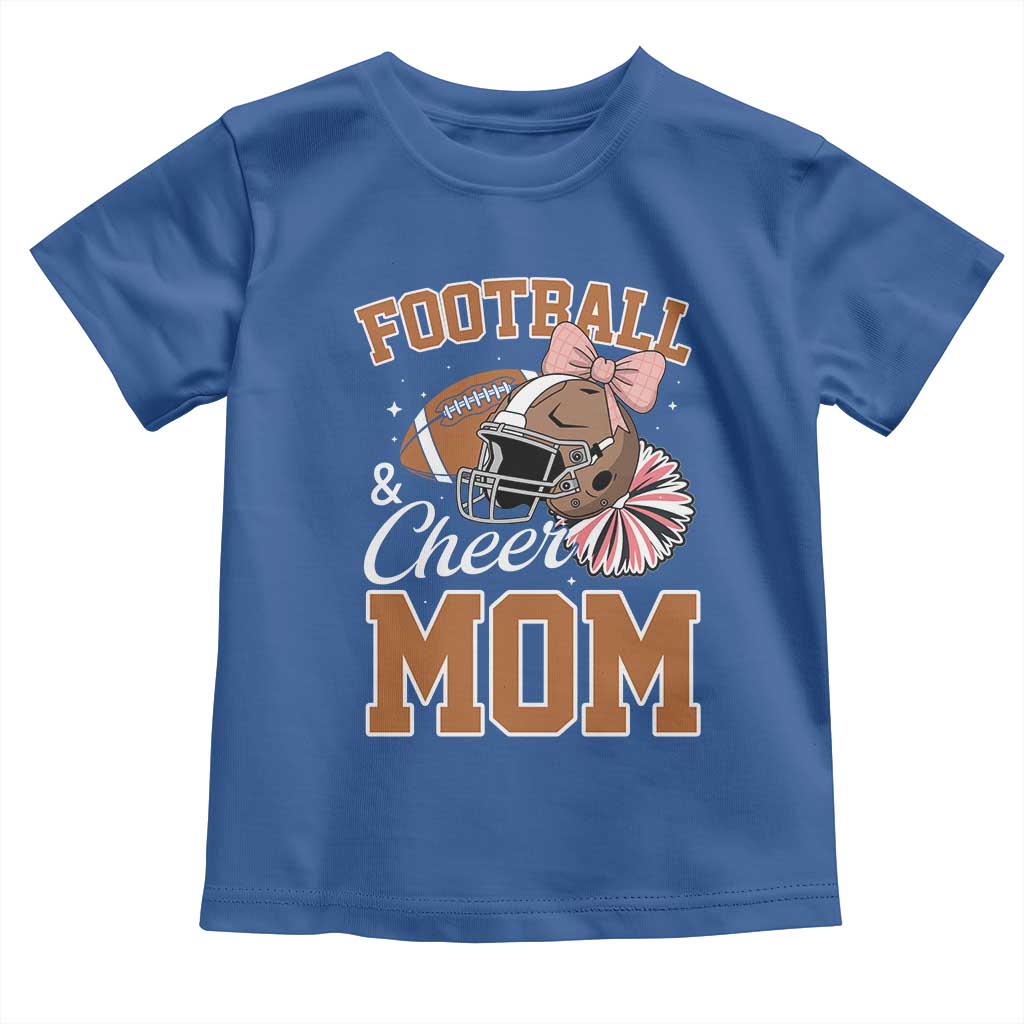 Funny Football And Cheer Mom Quote Toddler T Shirt Sports Season Gift - Wonder Print Shop